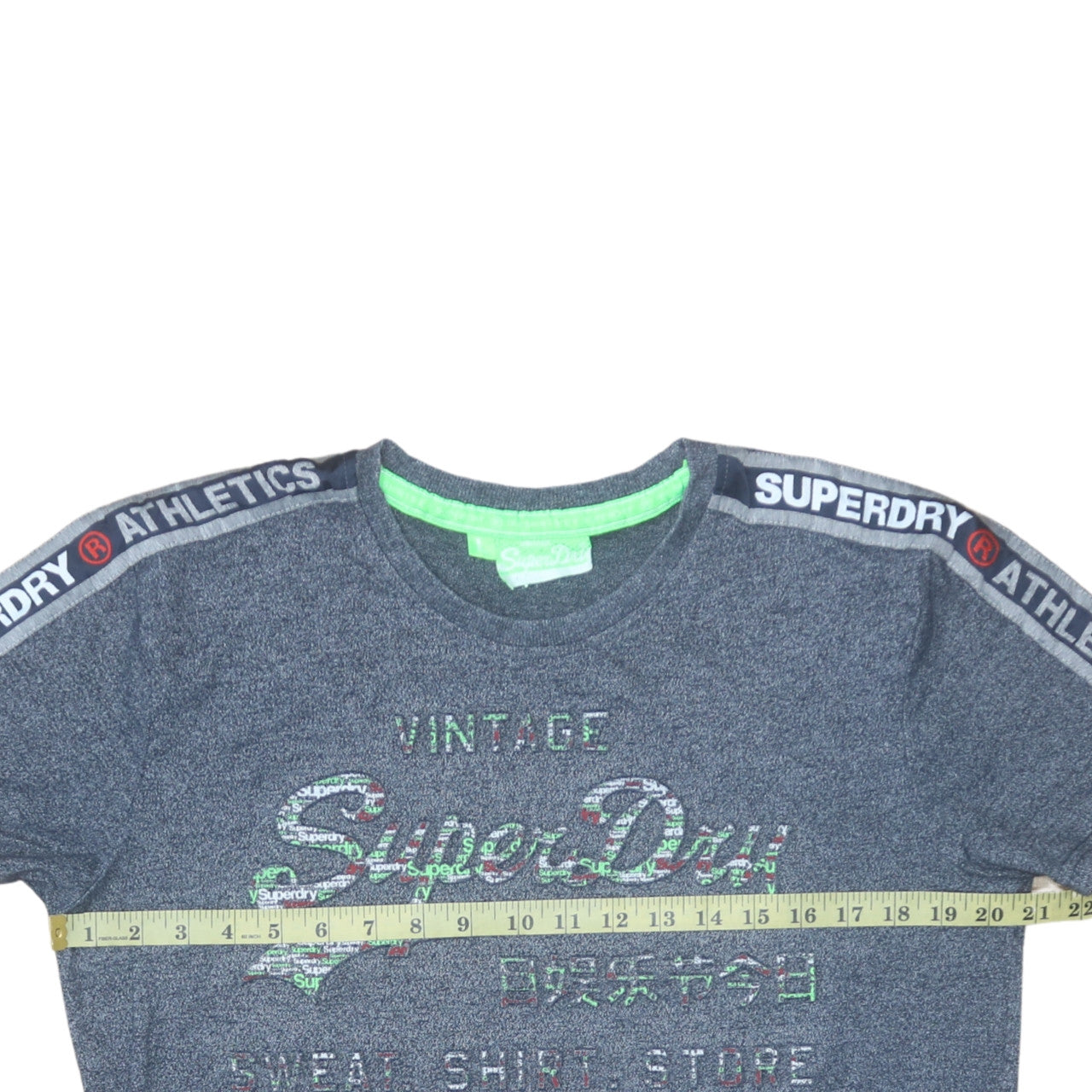 Superdry Men's Blue Vintage Athletics Logo Cotton T-Shirt Size L