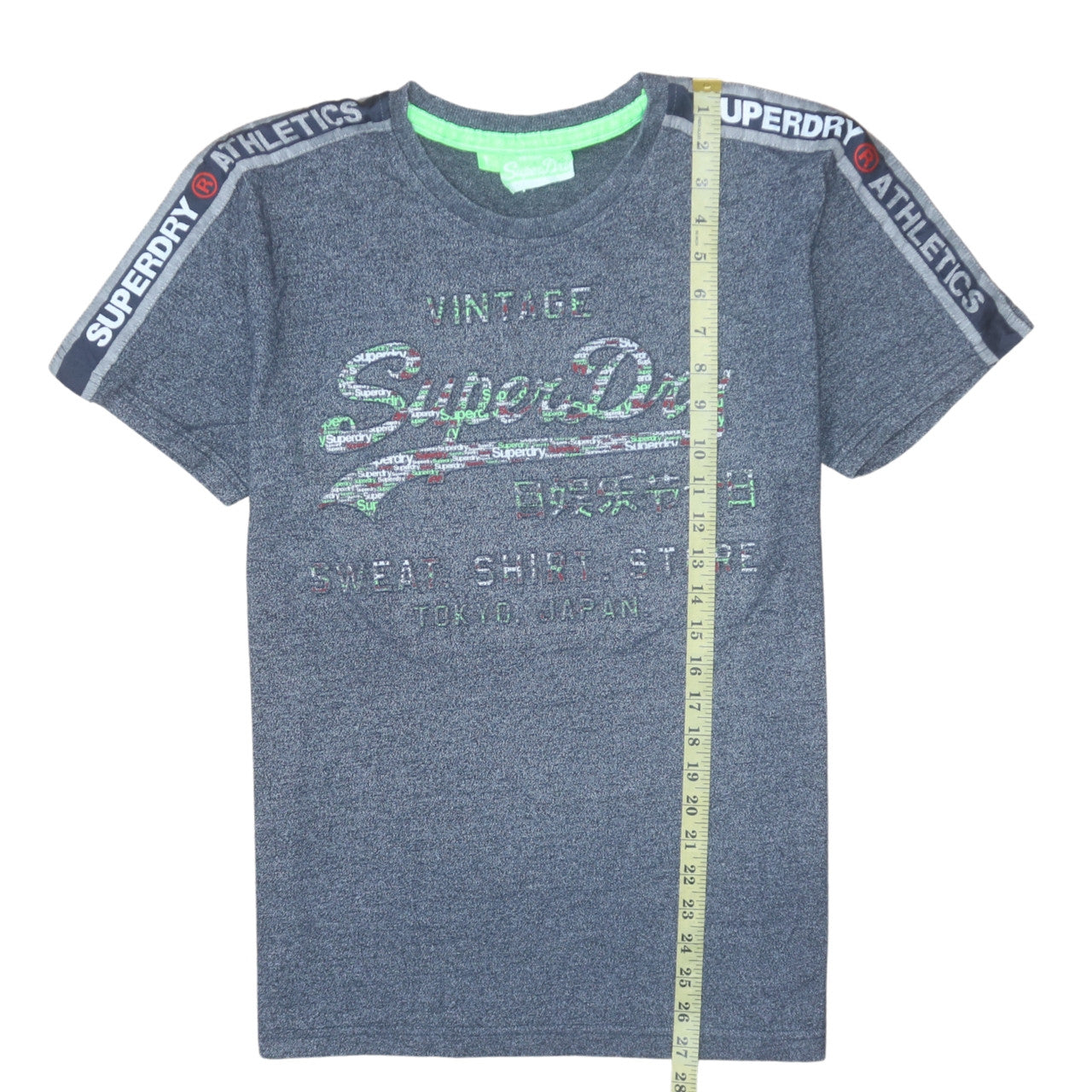 Superdry Men's Blue Vintage Athletics Logo Cotton T-Shirt Size L