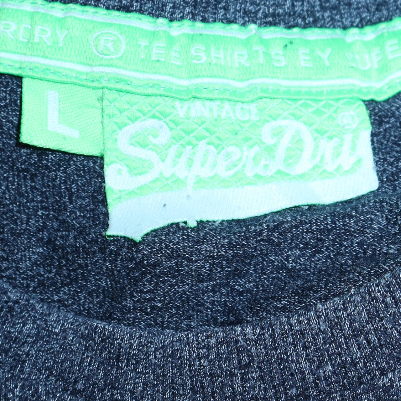 Superdry Men's Blue Vintage Athletics Logo Cotton T-Shirt Size L