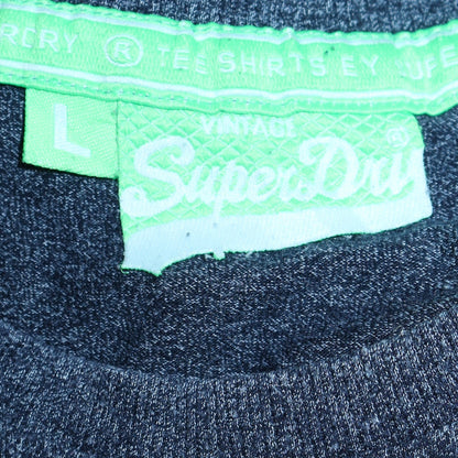 Superdry Men's Blue Vintage Athletics Logo Cotton T-Shirt Size L