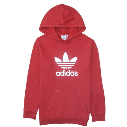 Mens UK Size M Adidas Red Pullover Hoodie