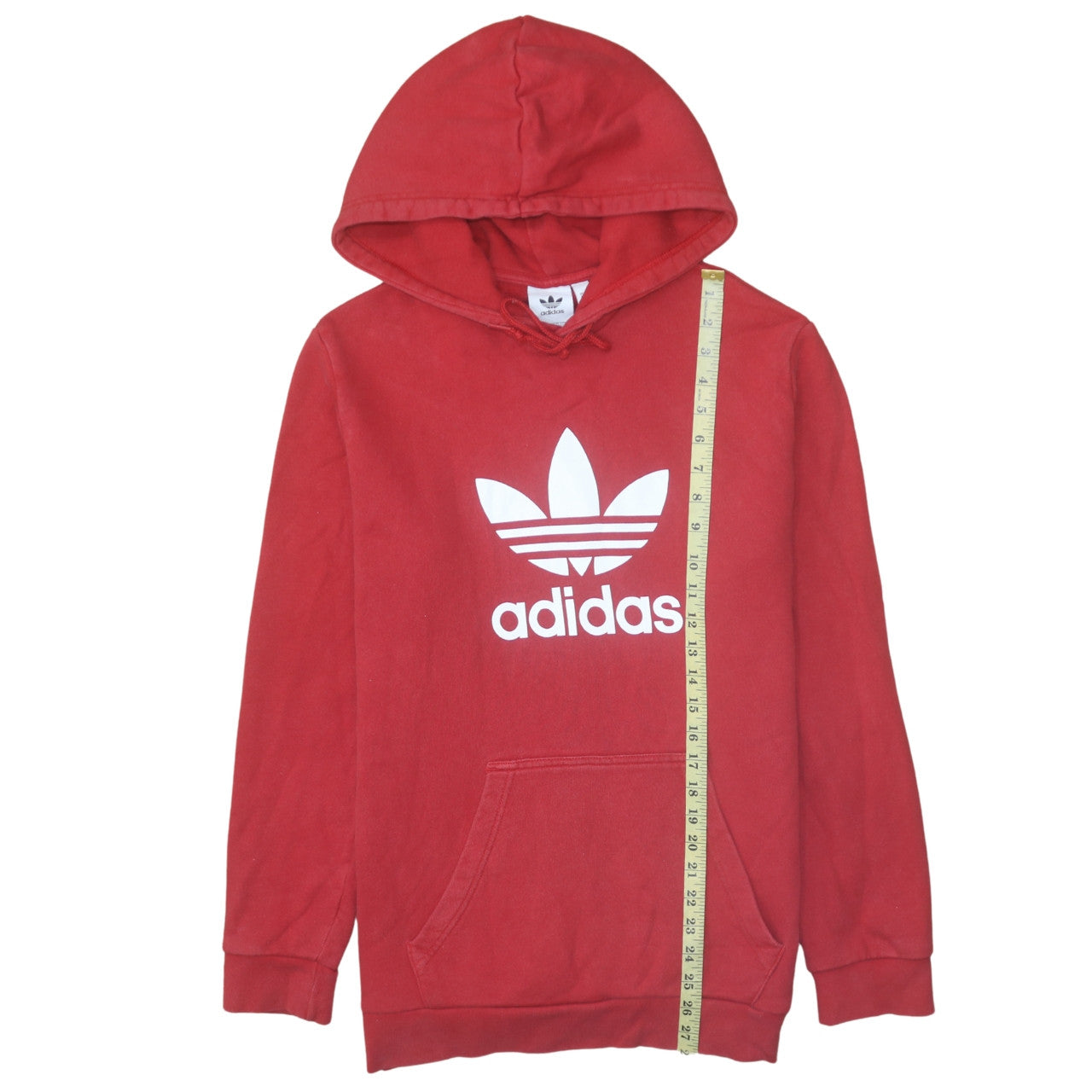 Mens UK Size M Adidas Red Pullover Hoodie