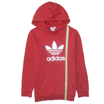 Mens UK Size M Adidas Red Pullover Hoodie