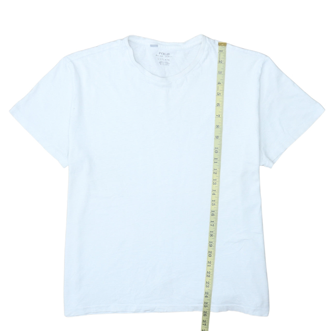 Ralph Lauren Men's White Cotton Crew Neck Logo T-Shirt Size L