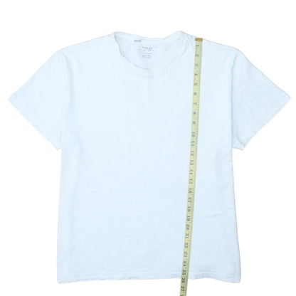 Ralph Lauren Men's White Cotton Crew Neck Logo T-Shirt Size L