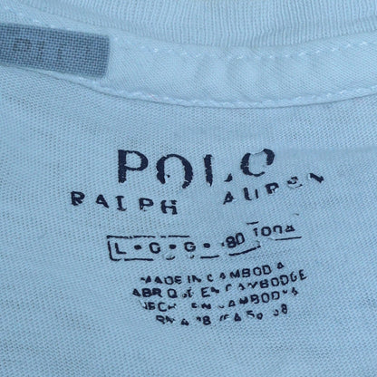 Ralph Lauren Men's White Cotton Crew Neck Logo T-Shirt Size L