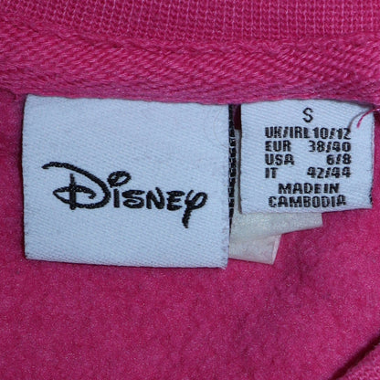 Womens UK Size S Disney Pink Pullover Sweatshirt
