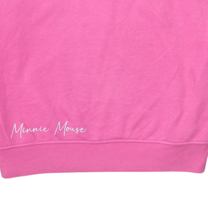 Womens UK Size S Disney Pink Pullover Sweatshirt