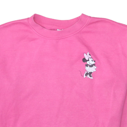 Womens UK Size S Disney Pink Pullover Sweatshirt