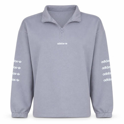 Womens UK Size 10 Adidas Grey Pullover Sweatshirt