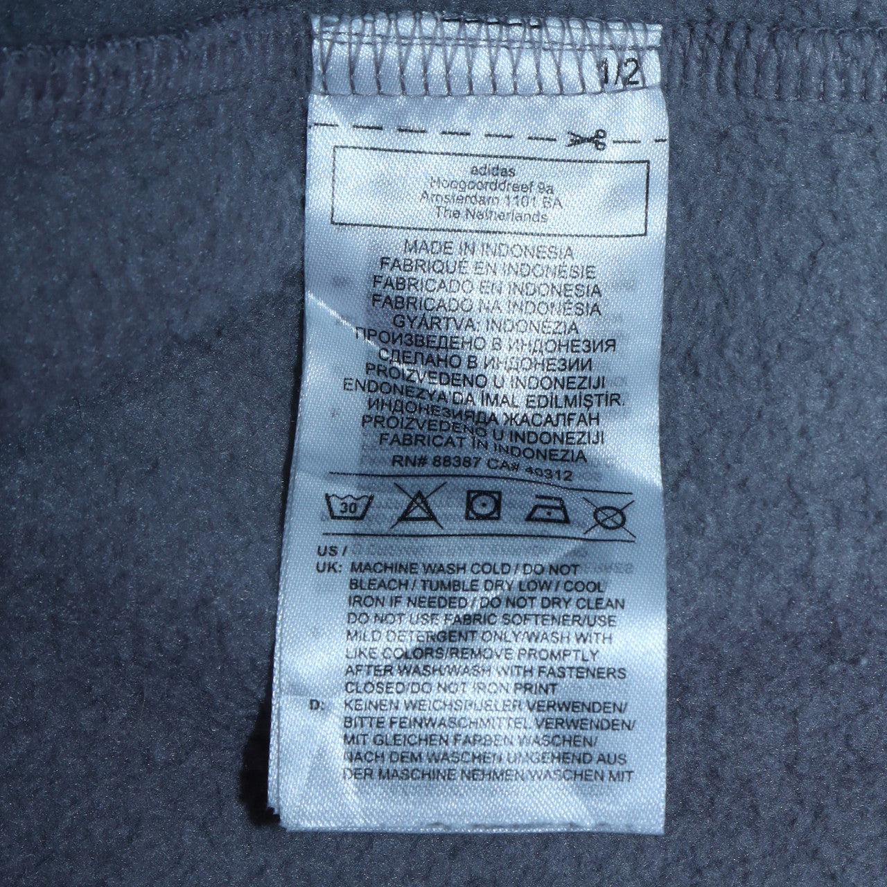 Womens UK Size 10 Adidas Grey Pullover Sweatshirt
