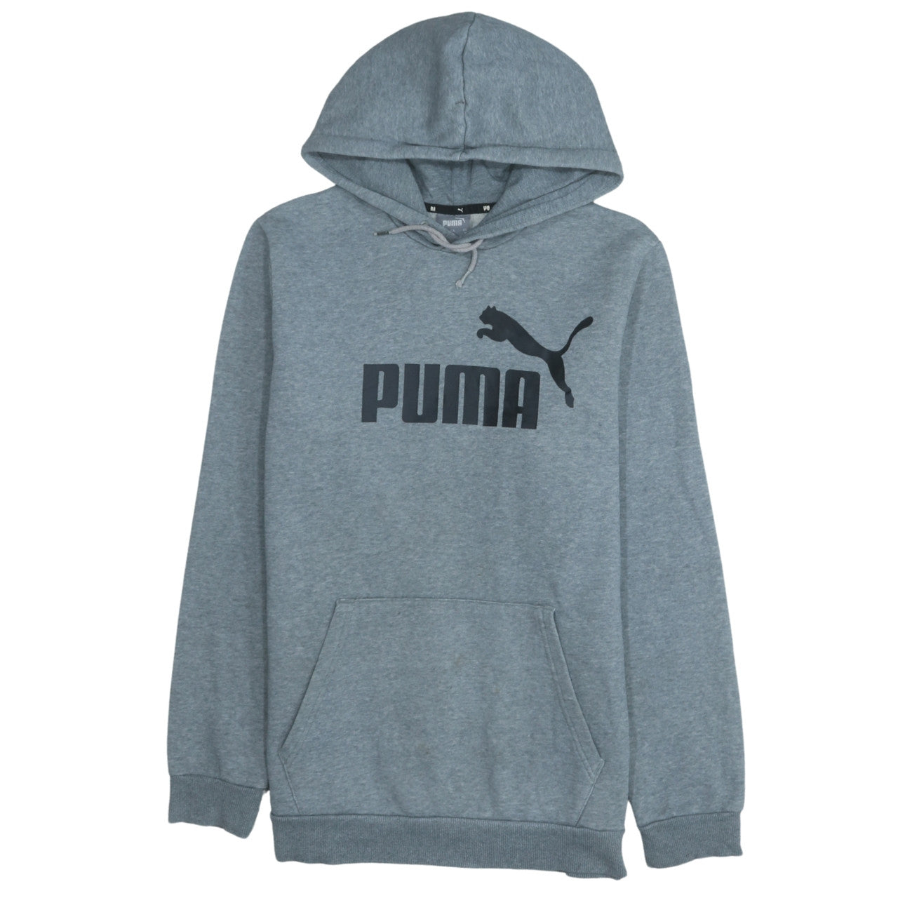Mens UK Size M Puma Grey Pullover Hoodie