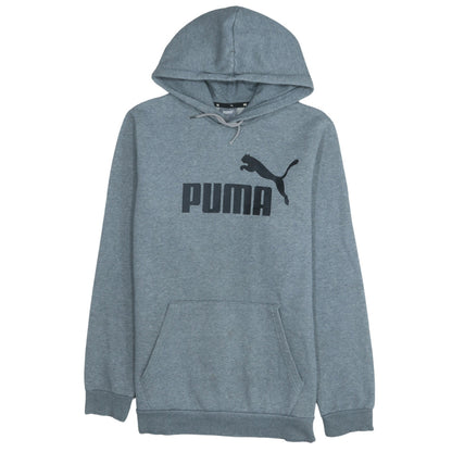 Mens UK Size M Puma Grey Pullover Hoodie