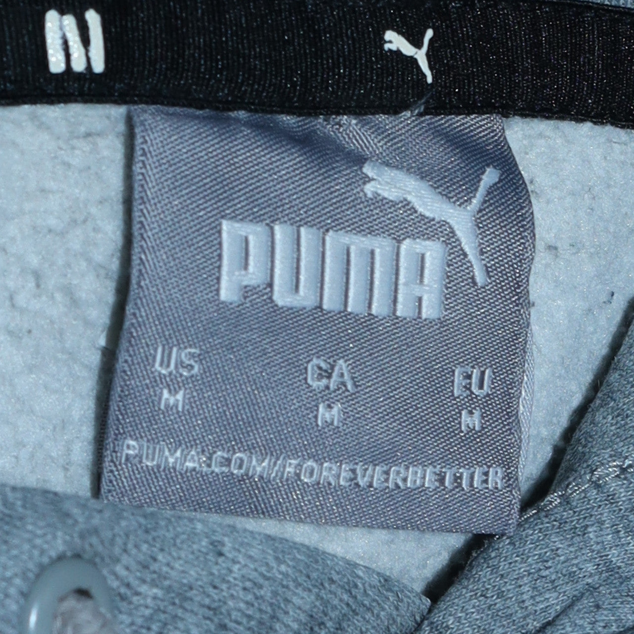 Mens UK Size M Puma Grey Pullover Hoodie