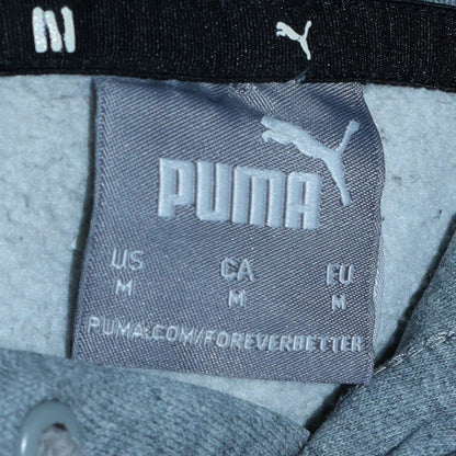 Mens UK Size M Puma Grey Pullover Hoodie