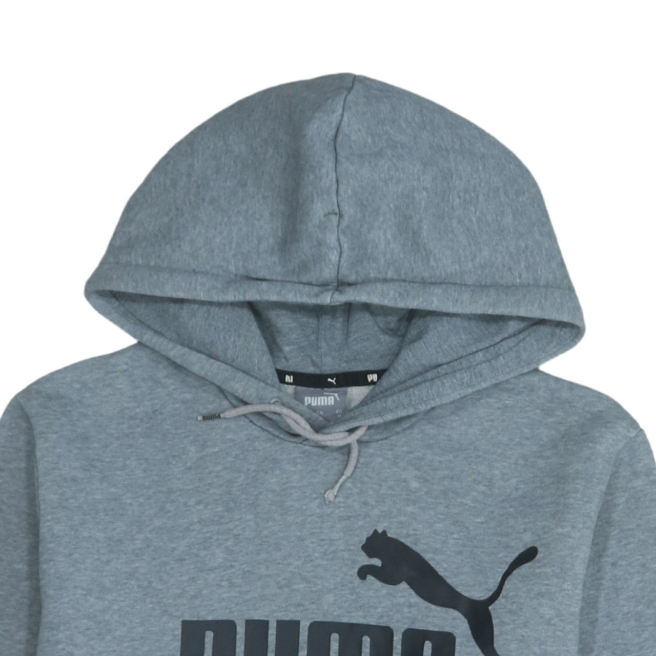 Mens UK Size M Puma Grey Pullover Hoodie