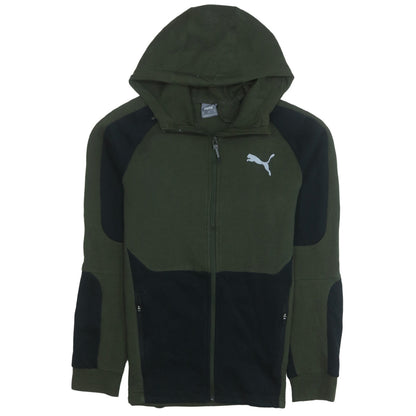 Mens UK Size M Puma Green Full Zip Hoodie