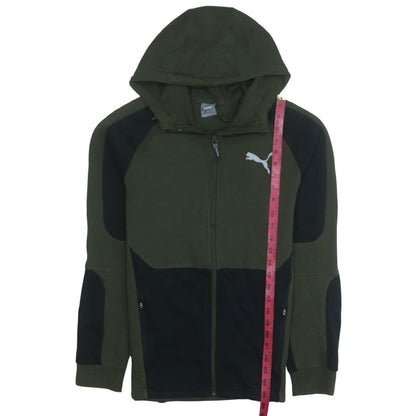 Mens UK Size M Puma Green Full Zip Hoodie