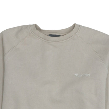 Womens UK Size M Reebok Beige Pullover Sweatshirt
