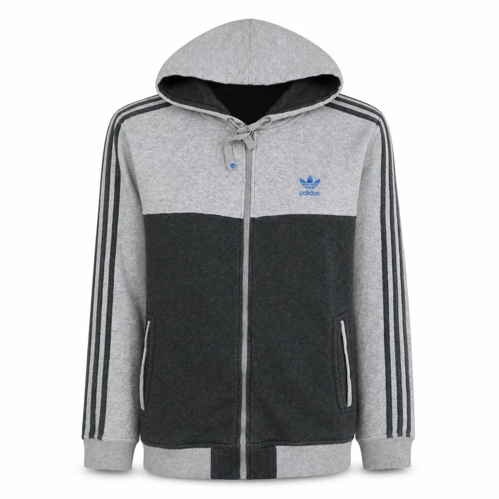 Mens UK Size M adidas Grey Full Zip Hoodie