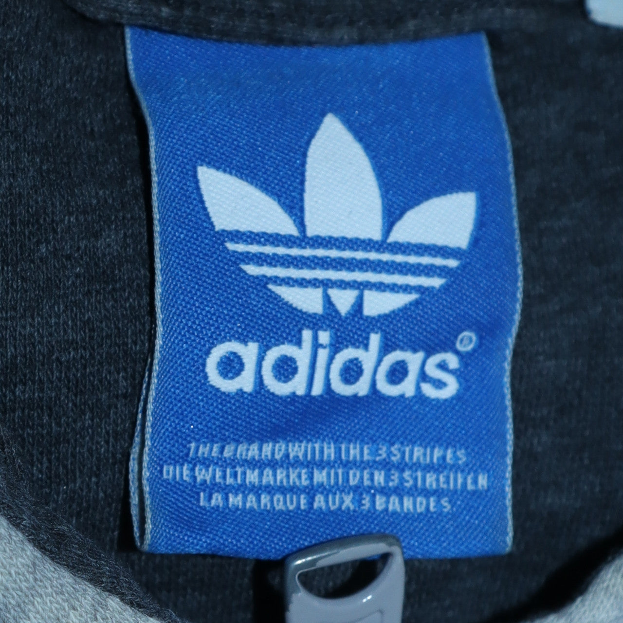 Mens UK Size M adidas Grey Full Zip Hoodie