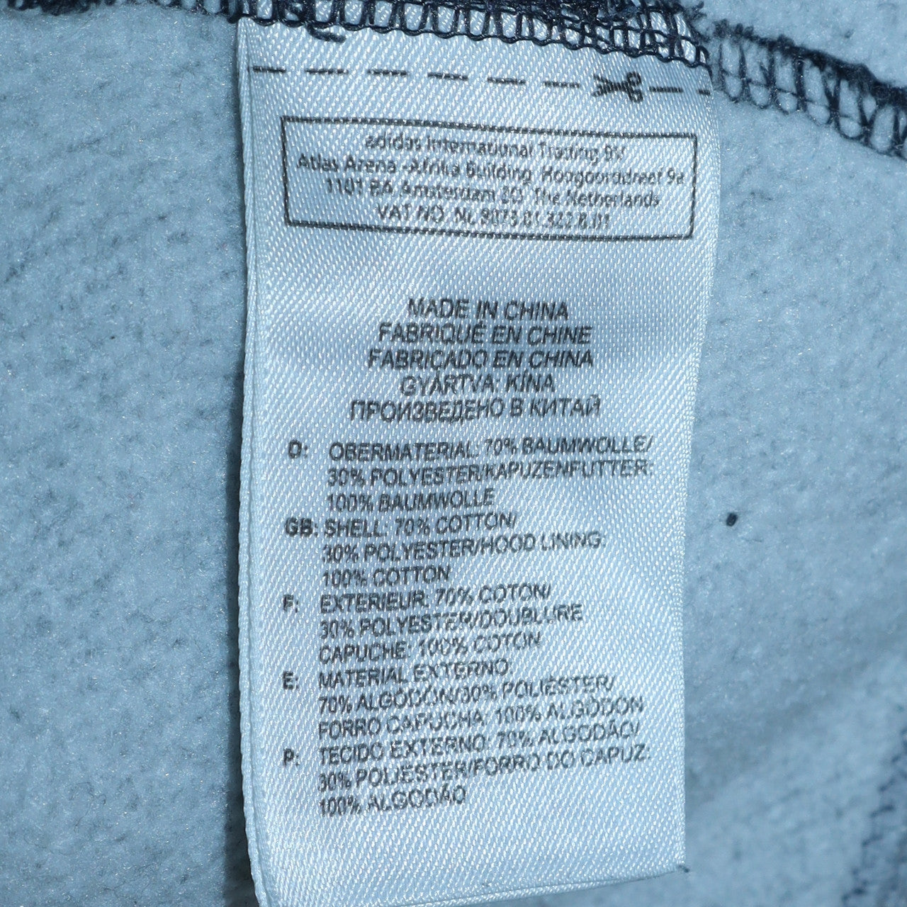 Mens UK Size M adidas Grey Full Zip Hoodie