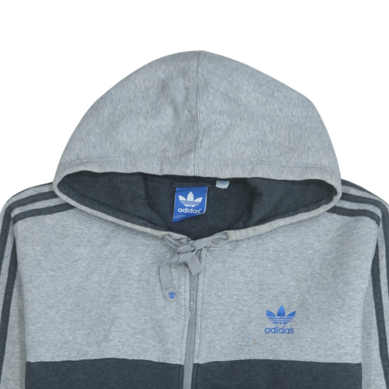 Mens UK Size M adidas Grey Full Zip Hoodie