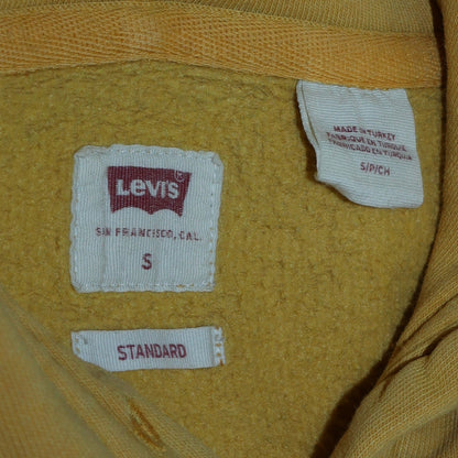 Mens UK Size S Levi's Yellow Pullover Hoodie