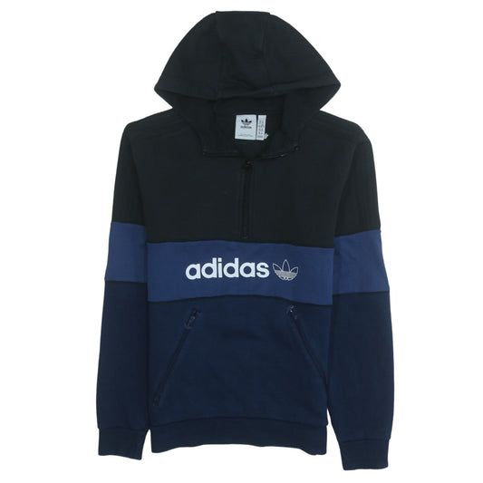 Mens UK Size XS adidas Blue 1/2 Zip Hoodie
