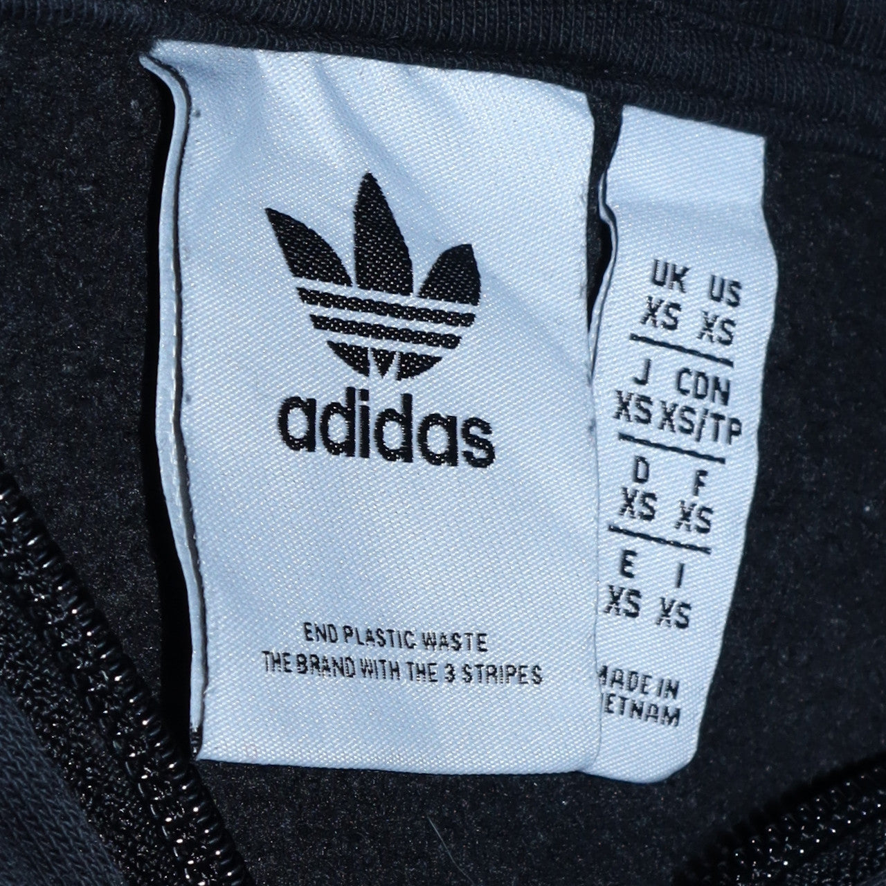 Mens UK Size XS adidas Blue 1/2 Zip Hoodie