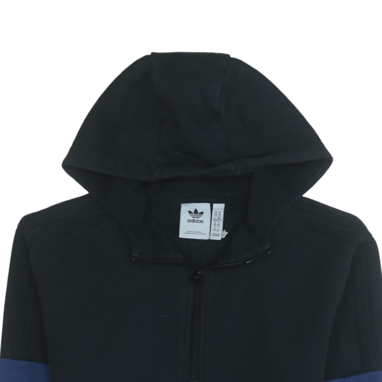Mens UK Size XS adidas Blue 1/2 Zip Hoodie