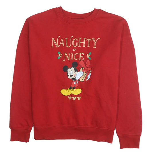Womens UK Size 12 Disney Red Pullover Sweatshirt