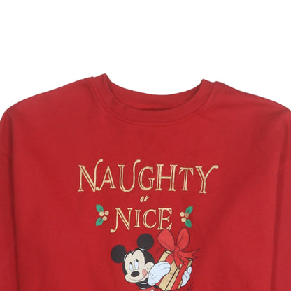 Womens UK Size 12 Disney Red Pullover Sweatshirt