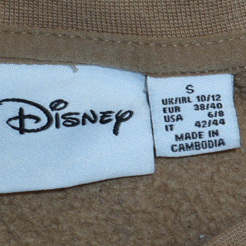 Womens UK Size 10 Disney Beige Pullover Sweatshirt