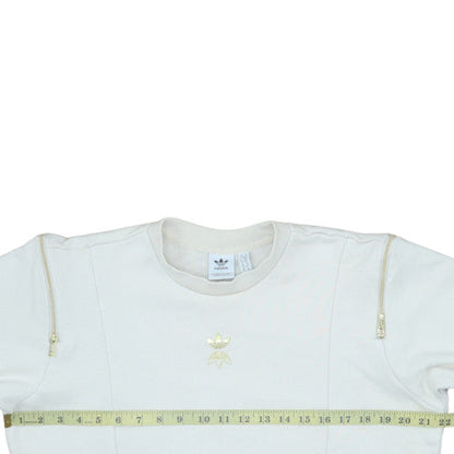 Womens UK Size 10 Adidas Ivory Pullover Sweatshirt