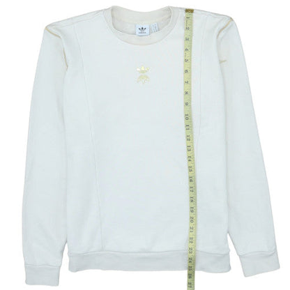 Womens UK Size 10 Adidas Ivory Pullover Sweatshirt