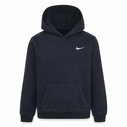 Front view of Nike boys’ black pullover hoodie xl 13-15 years cotton blend fleece sweatshirt