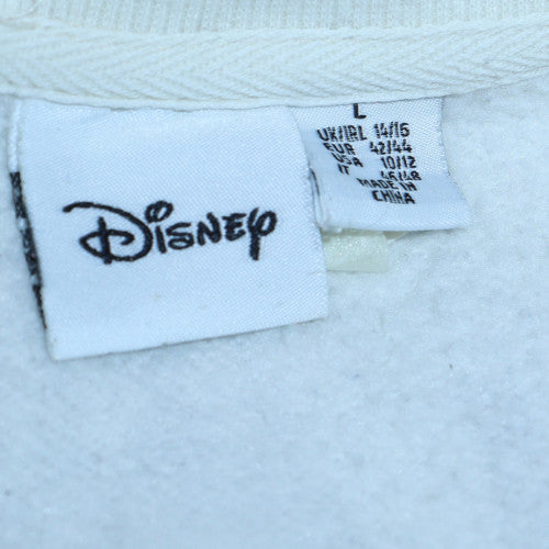 Womens UK Size L Disney White Pullover Sweatshirt