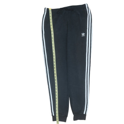 Adidas Womens Black Jogger Trousers Size 12 Logo Stripe