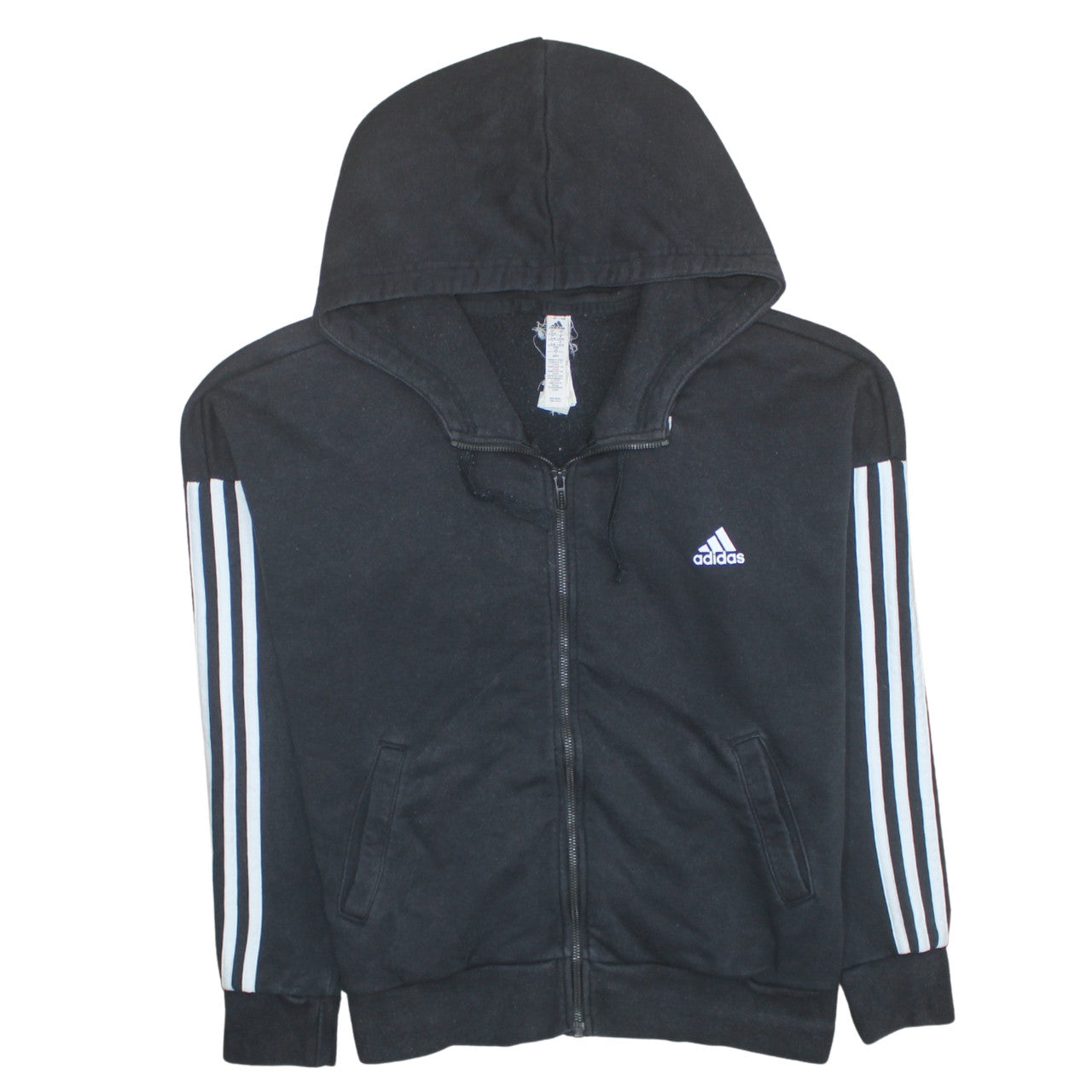 Womens UK Size 16 Adidas Black Full Zip Hoodie