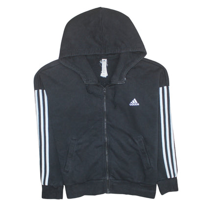 Womens UK Size 16 Adidas Black Full Zip Hoodie