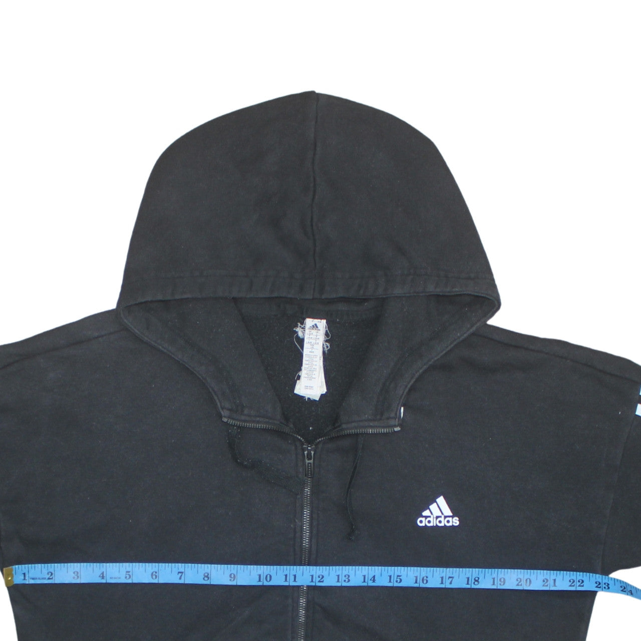 Womens UK Size 16 Adidas Black Full Zip Hoodie