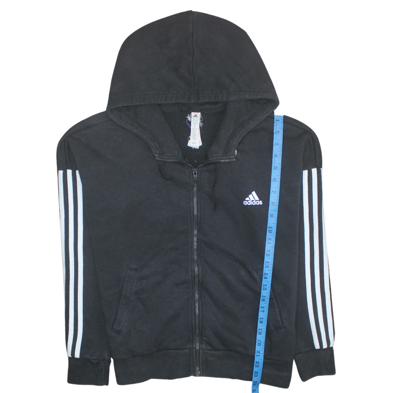 Womens UK Size 16 Adidas Black Full Zip Hoodie