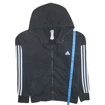 Womens UK Size 16 Adidas Black Full Zip Hoodie