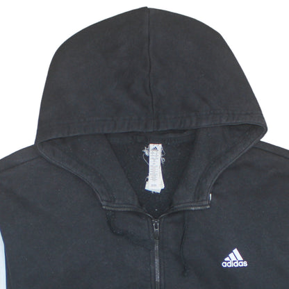 Womens UK Size 16 Adidas Black Full Zip Hoodie