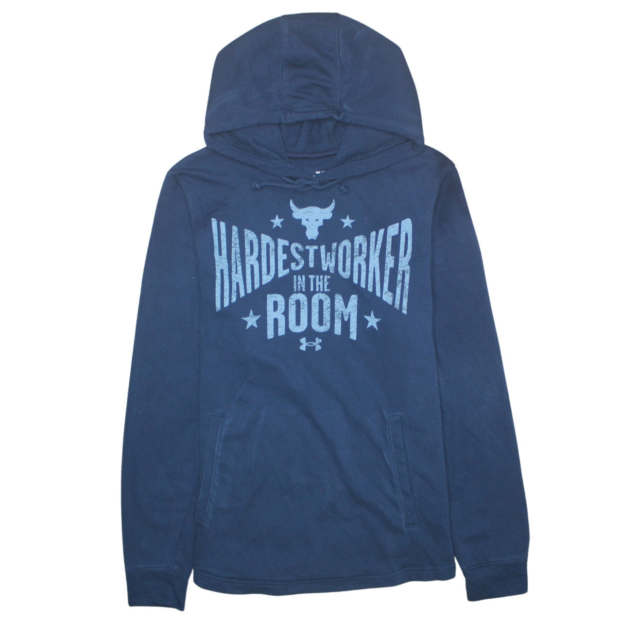 Mens UK Size M Under Armour Blue Pullover Hoodie