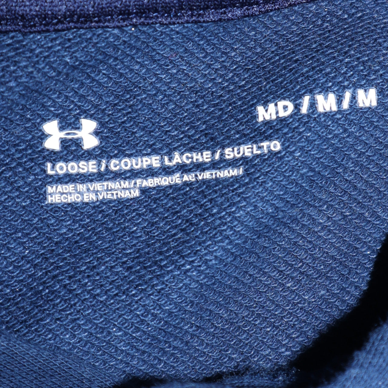 Mens UK Size M Under Armour Blue Pullover Hoodie