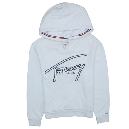 Womens UK Size XS Tommy Jeans White Pullover Hoodie