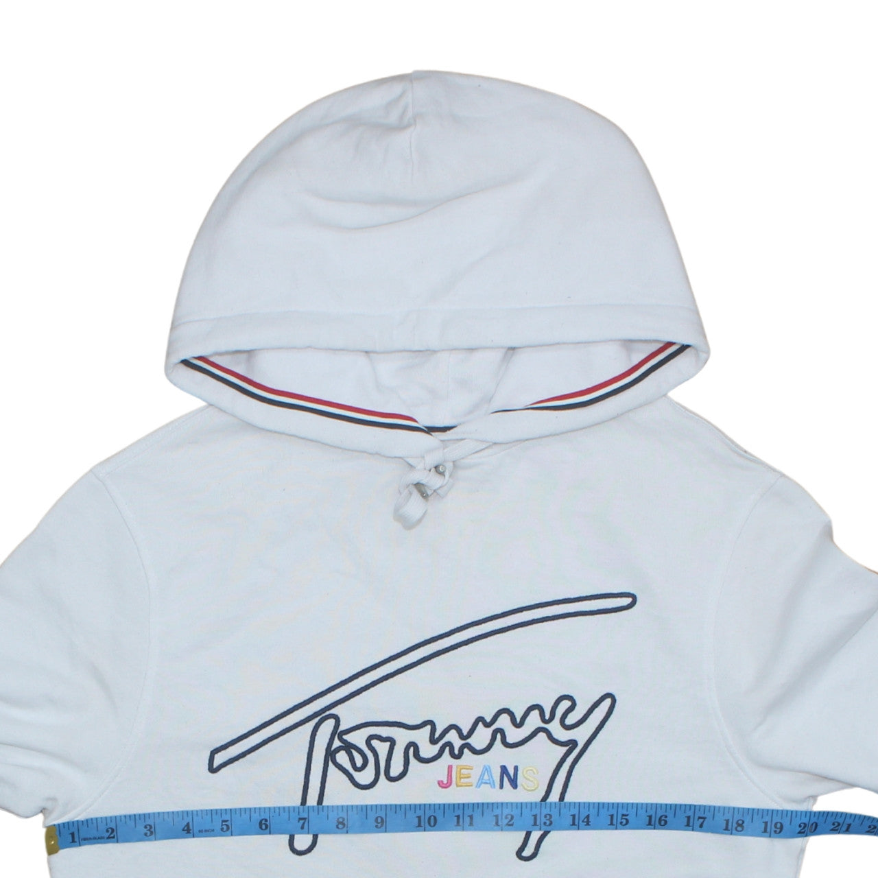 Womens UK Size XS Tommy Jeans White Pullover Hoodie