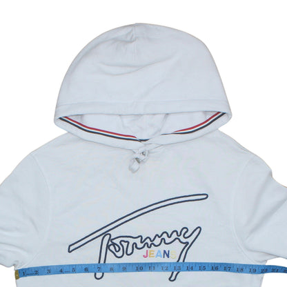Womens UK Size XS Tommy Jeans White Pullover Hoodie